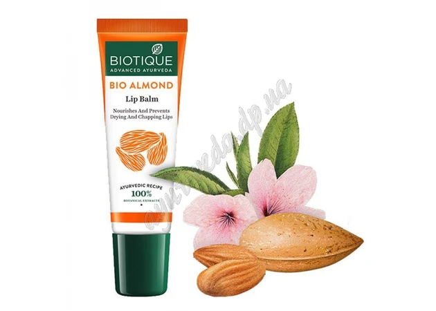 Фото 1 - Almond lip balm 10g. tube, Biotique Bio Almond Lip Balm, Ayurveda