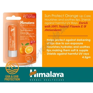 Himalaya lip balm 4.5 g. Orange SPF 30, Himalaya Herbals Sun Protect Orange Lip Care SPF 30, Ayurveda