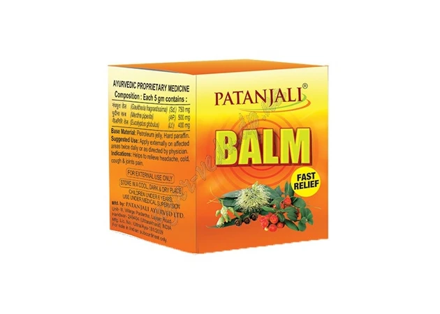 Фото 1 - Бальзам Патанджали 10г баночка, Patanjali Balm Fast Relief, один бальзам - тройное действие!, Аюрведа