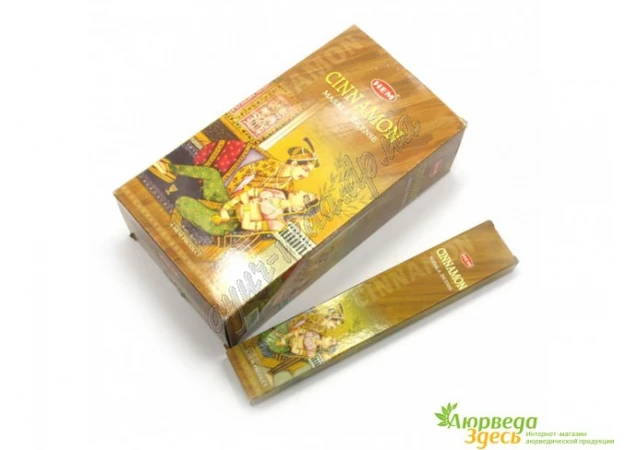 Фото 1 - Благовонные Cinnamon Masala Small Box Hem с тонким ароматом корицы, Аюрведа.