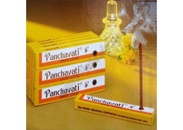 Фото 1 - Благовоние безосновное Panchavati 10шт (большая упаковка), Panchwati dhoop, Аромапалочки, Панчавати, Благовония, Аюрведа Здесь