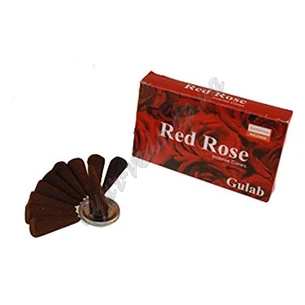 BASED INCENSE Darshan red rose 10 cones, Darshan Red Rose Incense Cones, with the aroma of Roses, Ayurveda