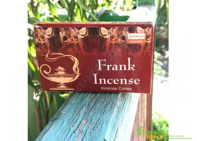Фото 1 - INCENSE BASED Darshan Incense 10 cones, Darshan Frank Incense Cones, with the aroma of Frankincense, Ayurveda.