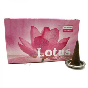 INCENSE BASED Darshan Lotus 10 cones, Darshan Lotus Incense Cones, with lotus aroma, Ayurveda.