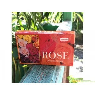 Darshan Rose Incense Cones 10 cones, Darshan Rose Incense Cones, with the aroma of Roses, Ayurveda