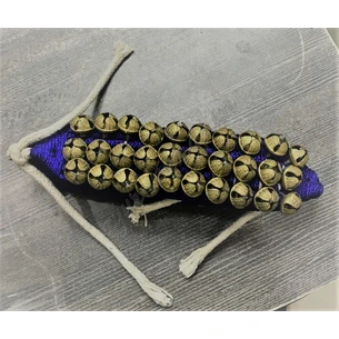Браслет на ноги для танцев Гунгру ткань 3 ряда, пара, Ghungroo Bracelet, Аюрведа Здесь