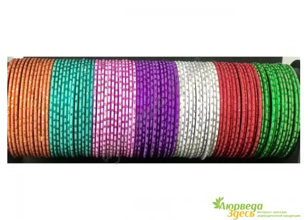 Фото 1 - Bracelet set-1 12 pcs. with the brilliance of color in the assortment, Ayurveda.