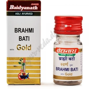 Брахмы Баты с золотом Байдьянатх 25таб, Brahmi Bati with gold, Baidyanath, Аюрведа
