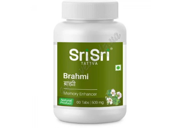 Фото 1 - Brahmi 60 tabs Sri Sri Tattva, Brahmi Sri Sri Tattva, Brahmi Sri Sri Tattva, improves brain function, strengthens memory, Ayurveda