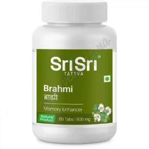 Брахмі 60 таб Шрі Шрі Таттва, Brahmi Sri Sri Tattva, Брахми Шри Шри Таттва, поліпшує роботу мозку, укріплює пам'ять, Аюрведа Зде