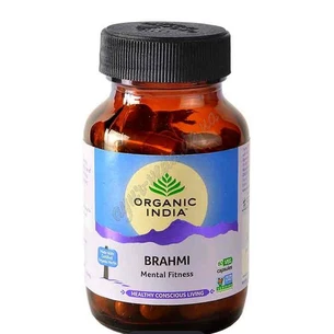 Брахмі Готу Кола Органік 60кап., Брахми Органик, Brahmi Organic India, поліпшує роботу мозку, укріплює пам'ять, Аюрведа Здесь