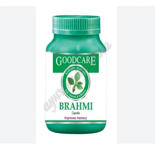 Брахми Гудкер 60 коп. (500мг), Brahmi GoodCare, Брахмы, улучшает работу мозга, укрепляет память, Аюрведа