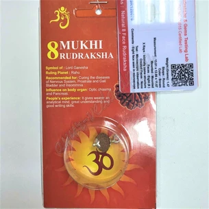 Rudraksha bead 8 face certified about 10-15mm in metal. processed, rudraksha 8 mukhi, Rudraksha bead 8 face certified, Ayu