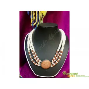 Beads Pearls with inserts, 48 ​​cm., 5331, Ayurveda