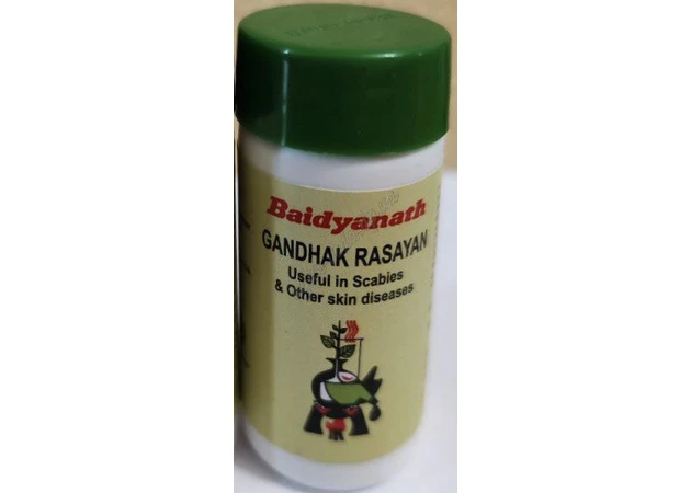 Фото 1 - Gandhak Rasayan Baidyanath 40 tab, Gandhak, Gandhak Rasayan Baidyanath, proven formula for treating everyone