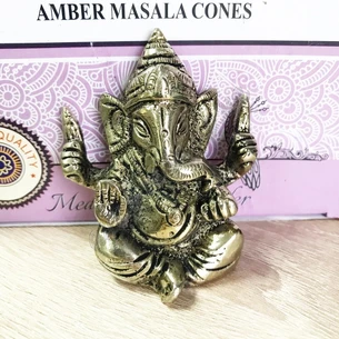 Ганеш благославляючий, ширина 5,5см, висота 6,3см, мід.сплав, Ganesha, Аюрведа Здесь