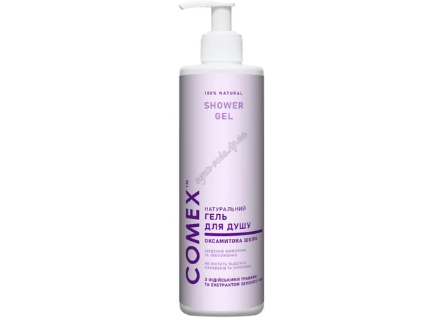 Фото 1 - Comex shower gel, 500ml, Comex Velvet skin shower gel with green tea extract, Ayurveda