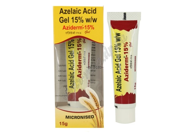 Фото 1 - Gel for problem skin Aziderm 15g, Aziderm, Aziderm cream Azelaic Acid, Ayurveda