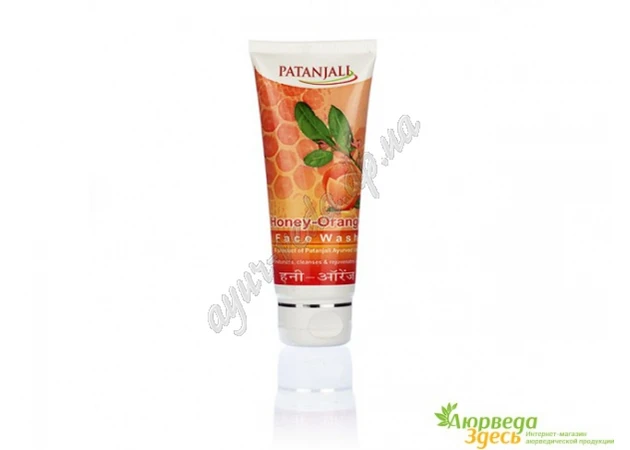 Фото 1 - Гель для умывания Мед - Апельсин, Патанджали, Honey Orange Facewash, Patanjali, Аюрведа Здесь