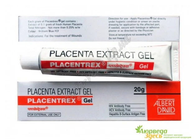 Фото 1 - Гель с экстрактом плаценты Плацентрекс, Плацента Гель, PLACENTREX, Albert David Placenta Extract Gel, Аюрведа