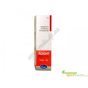 Гель от угрей Алигхт Плюс, Адапален, Alight Plus, 15 г., Аюрведа Здесь