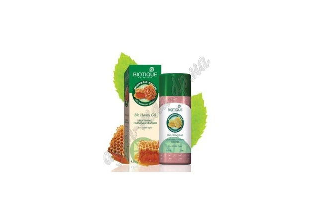 Фото 1 - Гель-пенка для умывания Био Мед для лица и шеи Bio Gel Honey Gel Lightening Foaming Cleanser, Аюрведа Здесь