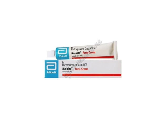 Фото 1 - Hydroquinone 4% cream from pigment spots 30g, Abbott Melalite forte Hydroquinone cream, Ayurveda