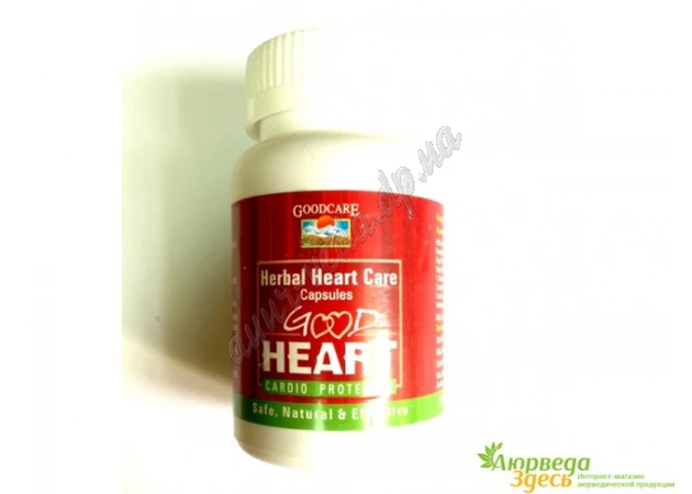 Фото 1 - Гуд Харт 60 коп. Гудкер, Goodcare Pharma Good Heart, кардиопротекторный препарат, Аюрведа