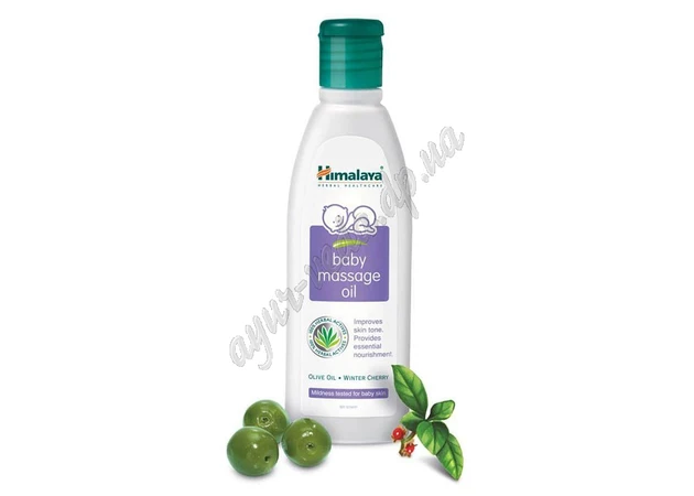 Фото 1 - Детское массажное масло Олива-Зимняя Вишня 100 мл, Himalaya Baby Massage Oil, Аюрведа
