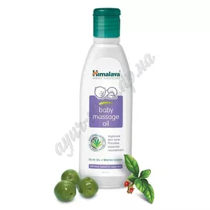 Детское массажное масло Олива-Зимняя Вишня 100 мл, Himalaya Baby Massage Oil, Аюрведа