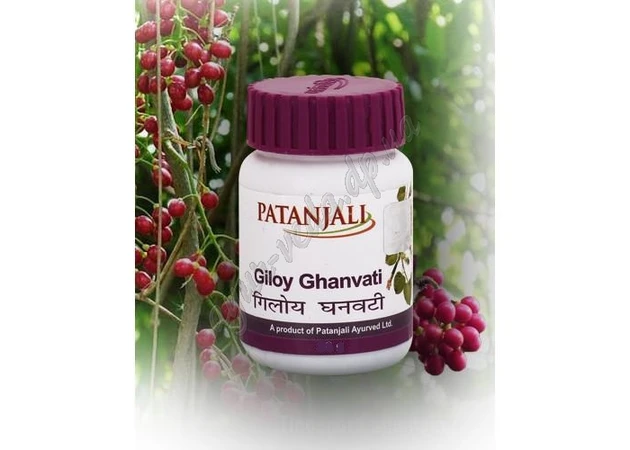 Фото 1 - Giloy Ghanvati 60 tab Giloy Ghanvati Patanjali, Giloy Ghanvati Patanjali, Guduchi, Giloy, Amrita, Giloya, Guduchi, Amrita