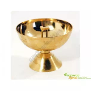 Dipa lamp brass lamp d6.5 cm height 4.8 cm, Ayurveda