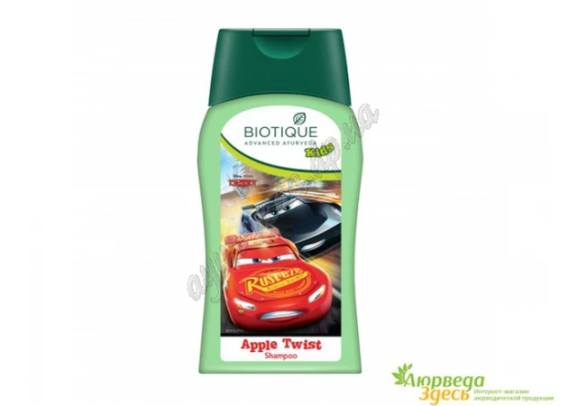 Фото 1 - Детский шампунь Дисней Твист Биотик 200мл, Биотик яблоко, Biotique Shampoo Disney Apple Twist, Детский шампунь Дисней Твист, Аюр