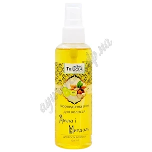 Dr. Ayur Amla-Almond hair oil, Triyuga 100ml, Amla Almond Triyuga hair oil, Dr. Ayur Amla and Almond oil for ha