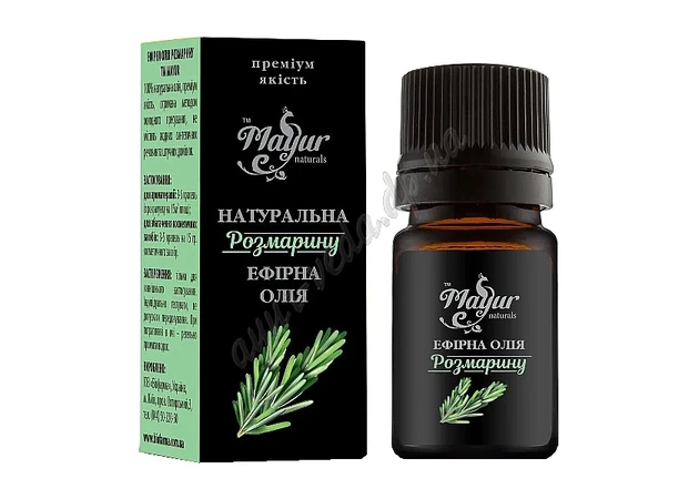 Фото 1 - Rosemary essential oil 5ml Mayur, Rosemary essential oil Mayur, Rosemary, Rosmarinus Officinalis Essential Oil, Ayurveda
