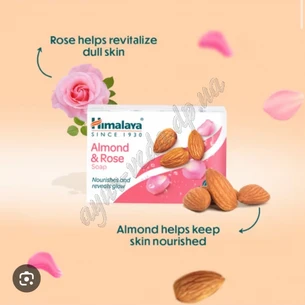 Moisturizing Ayurvedic soap with Almond and Rose, Himalaya, 75 g, Himalaya Herbals Moisturizing Almond & Rose