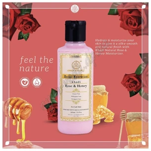 Moisturizing face and body lotion Rose and honey 210 ml. Khadi Natural, Moisturizing lotion Khadi Rose & Honey, Khadi Rose & H*