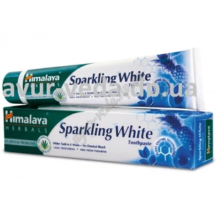 Хималая зубная паста отбеливающая 150г, Himalaya Sparkling White toothpaste, Зубная паста Хималая отбеливающая без парабенов и фтор