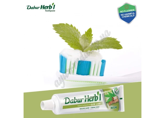 Фото 1 - Зубна паста Дабур Нім 100 г, Dabur Herb’l Neem toothpaste, Зубная паста Дабур Ним, Аюрведа Здесь