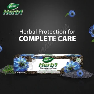 Dabur Black Seed Toothpaste 150g, Dabur Herb'l BlackSeed Toothpaste Complete Care, Toothbrush as a gift, Dabur Black Seed Toothpaste