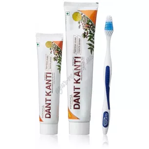 Зубная паста Дент Канти 200г+100г Патанджали, Dant Kanti Natural, Patanjali, Зубная паста Натурал, Аюрведа