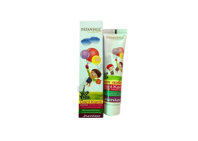 Фото 1 - Зубная паста Дент Канти Джуниор Патанджали 100г, Dant Kanti Junior Tooth Paste Patanjali, Дент Канти Патанджали Детская зубная па