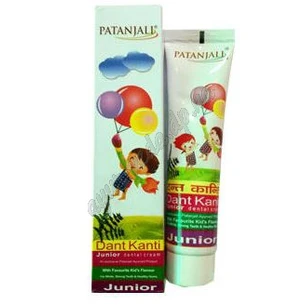 Зубная паста Дент Канти Джуниор Патанджали 100г, Dant Kanti Junior Tooth Paste Patanjali, Дент Канти Патанджали Детская зубная па