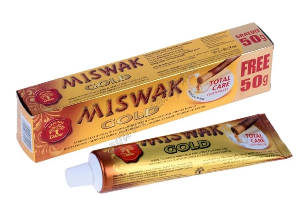 Фото 1 - Toothpaste Miswak Gold Dabur, 170 g, Miswak Gold Toothpaste, Meswak, Toothpaste Miswak, Ayurveda