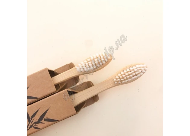 Фото 1 - Зубна щітка Bamboo Biodegradable еко френдлі, Зубная щётка Бабмуковая, Эко френдли, Аюрведа Здесь