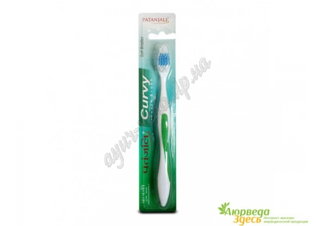 Фото 1 - Зубная щетка Карви Патанджали, Patanjali Toothbrush Curvy, Аюрведа