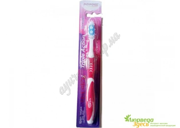 Фото 1 - Зубная щётка Тройное действие Патанджали, Patanjali Toothbrush Triple Action, Аюрведа Здесь