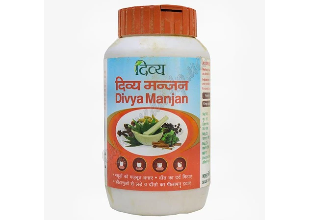 Фото 1 - Зубной порошок Дивья Манджан Патанджали 100г, зубной порошок, Patanjali Divya Manjan, Аюрведа