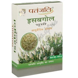 Исабгол Хаск Патанджали 100г, Исабгол Хаск Патанджали, Patanjali Isabgol psyllium Husk, Псилум, отличный натуральный сорбент, Аюр