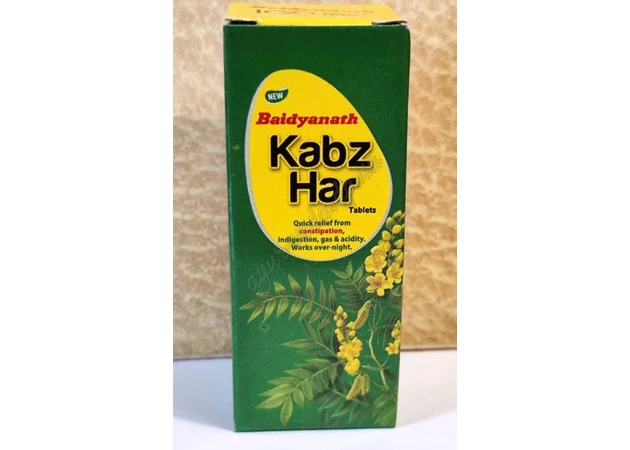 Фото 1 - Kabjahar 30 tab. Baidyanath, Kabz-har (Kabjahar) Baidyanath, Ayurvedic laxative, Ayurveda
